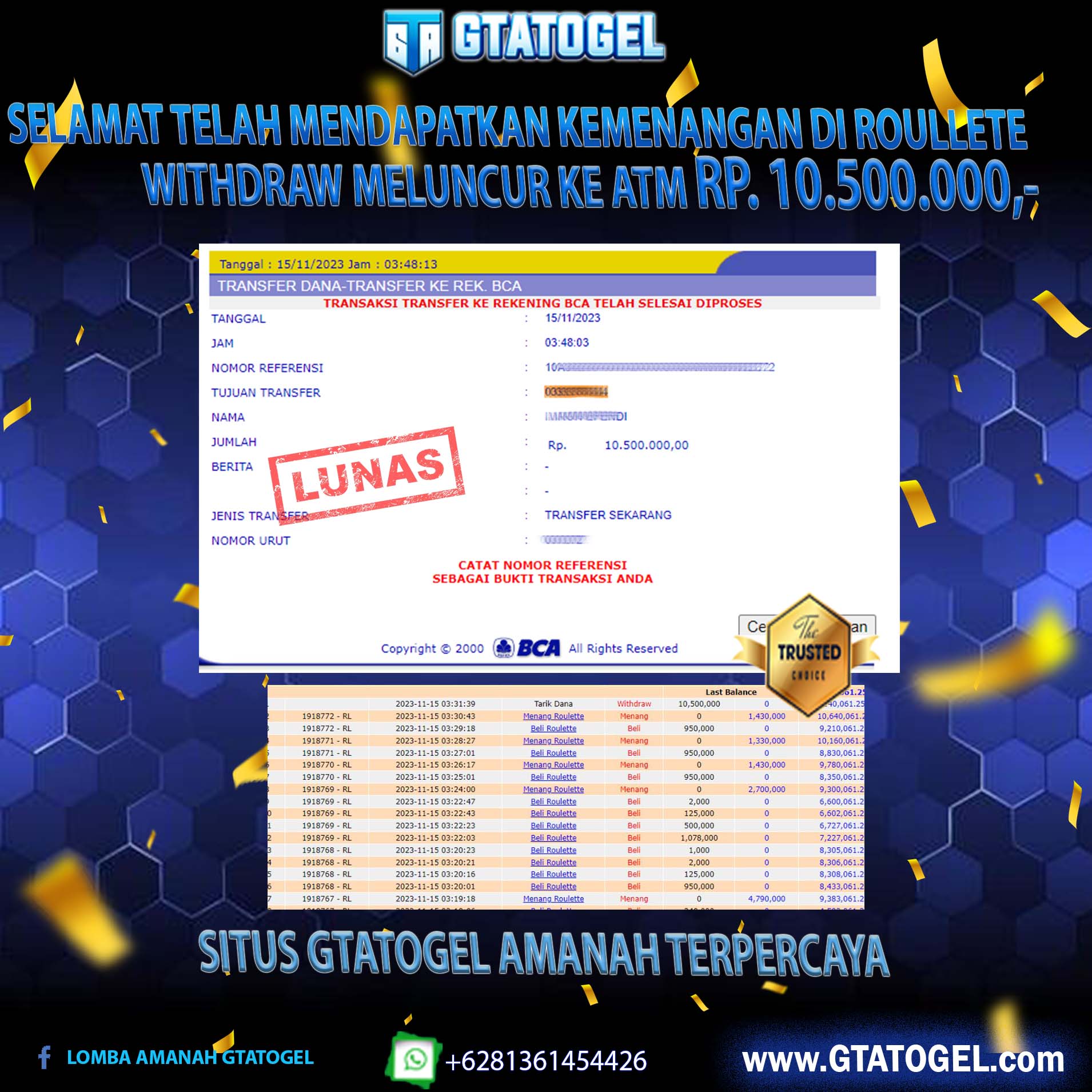 10.5 ROULLETE 16 NOV