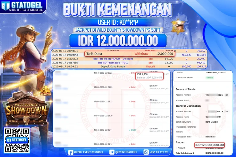 BUKTI KEMENANGAN GTATOGEL NEW ( TGL 18 - 02 - 2026 ) V3
