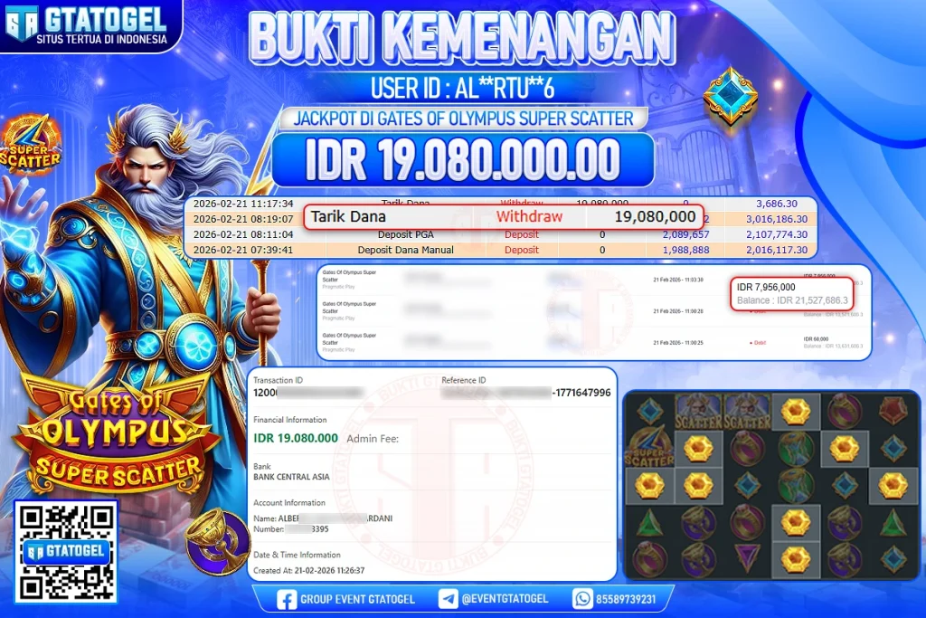 BUKTI KEMENANGAN GTATOGEL NEW ( TGL 21 - 02 - 2026 ) V3